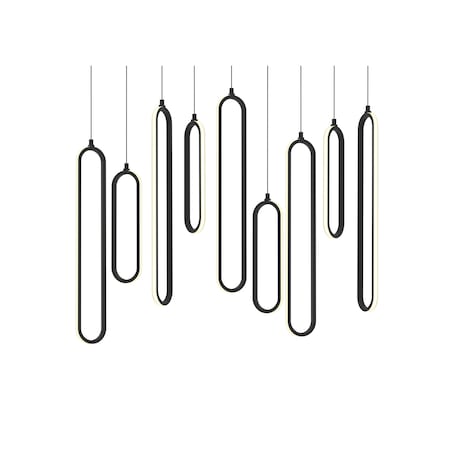 Afx Sienna LED Linear Pendant, 36 in.W, Black Finish, 135W, 5CCT SIEP99LAJD1BKLNR9